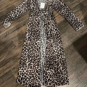 Leopard Print Long Sleeve cover up jet setter show me your mumu small woods